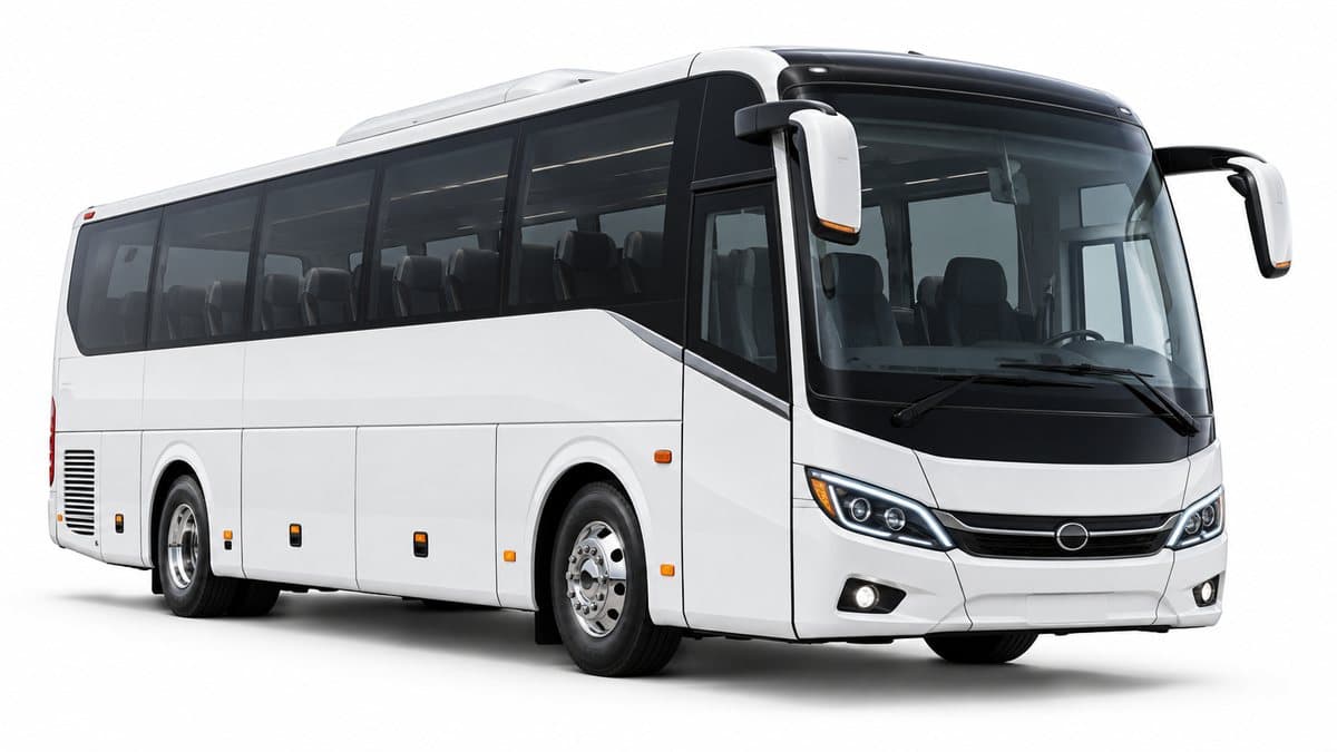 Autobús blanco para grupos grandes