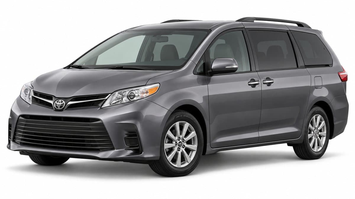 Minivan gris para familias y grupos pequeños